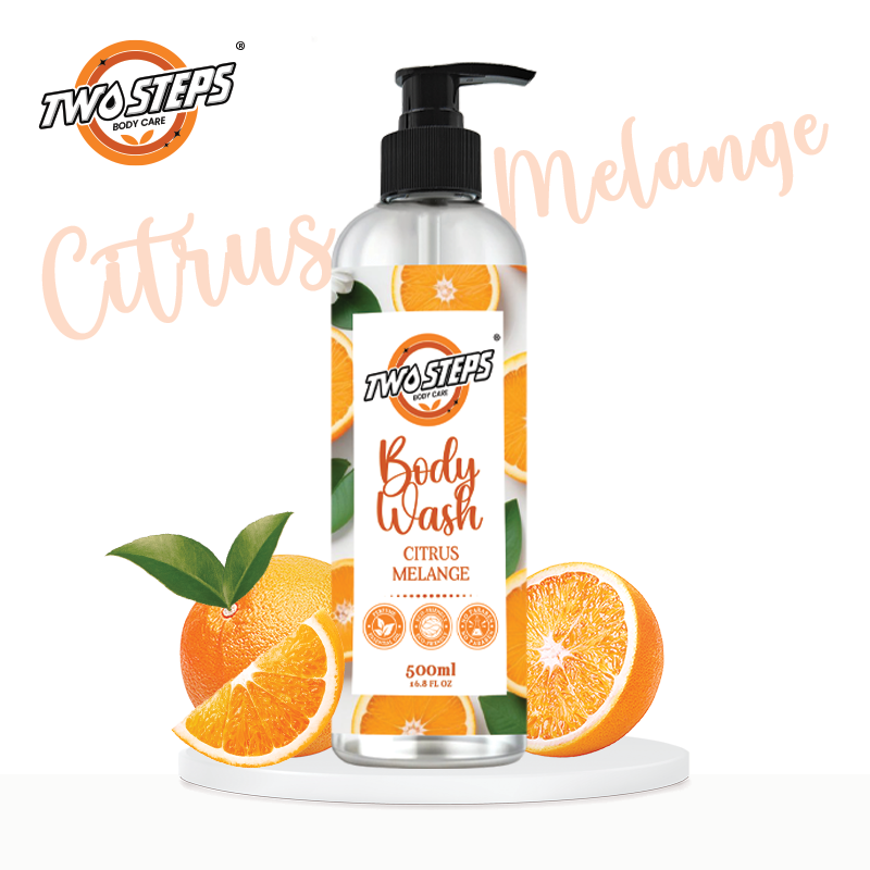 ODOROKU x Two Steps Body Care Citrus Melange Perfume Body Wash / Body Shower 500ml 5 Litre Citrus Scented Moisturizing Body Wash Eco Refill - ODOROKU