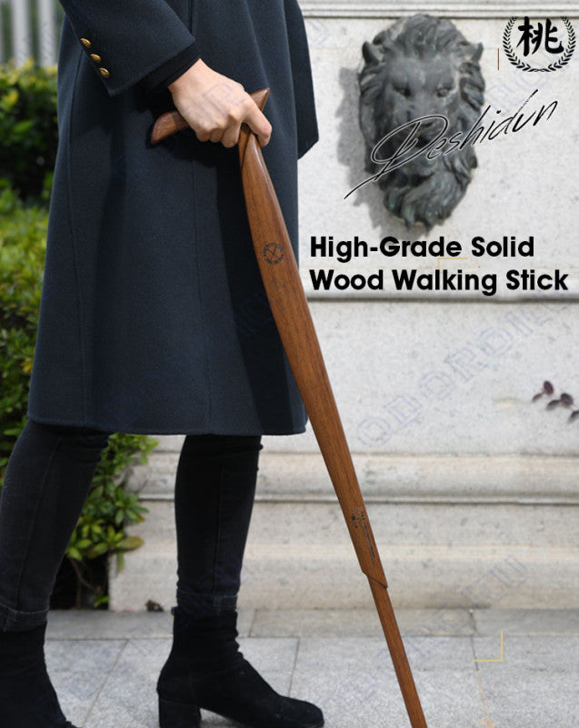 ODOROKU Natural Solid Wood Walking Cane for Seniors Wooden Walking Cane for Men and Women Natural Solid Wood Rubber Tips Heavy Duty with Travel Bag Wooden Walking Stick Ergonomic Canes for Seniors Unisex Walking Canes - ODOROKU