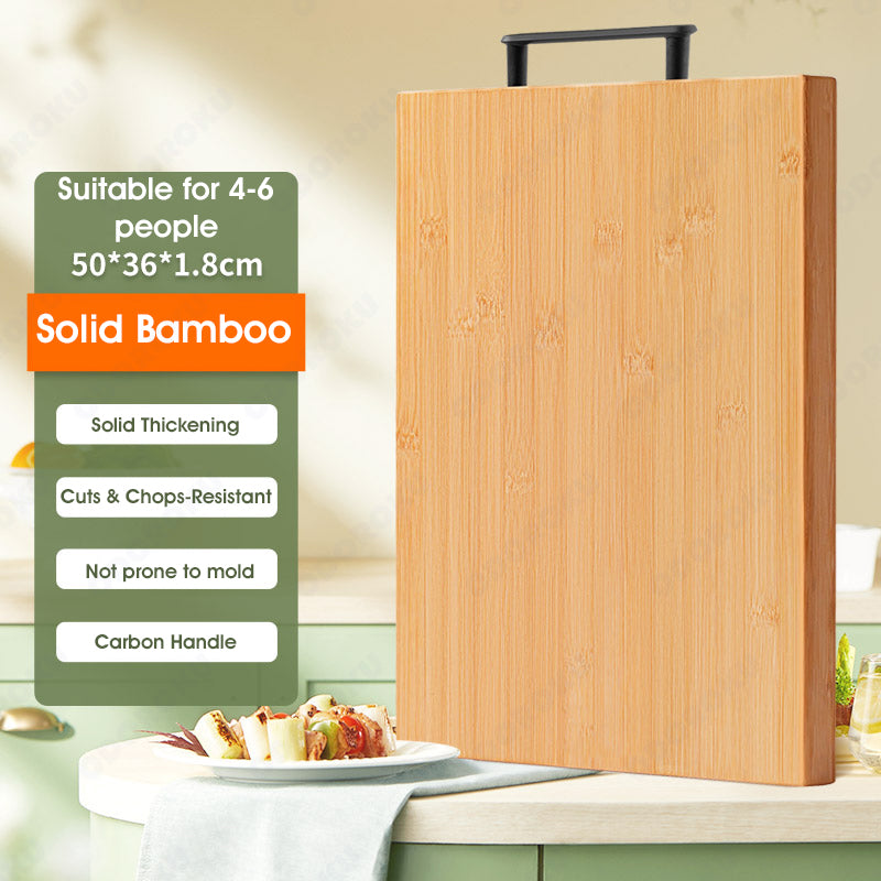 ODOROKU Bamboo Cutting Board with Handle Wooden Kitchen Chopping Board for Food Prep Chopping, Carving Meat Fruits Vegetables Cutting Boards for Kitchen, Wood Cutting Board - ODOROKU