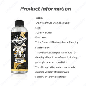 ODOROKU x Two Steps Detailing Snow Foam Car Wash 500ml / 5 Litre Eco Refill High Foaming Car Wash Shampoo Perfect for Ceramic Coating & Nanotechnology Based Sealants and Coatings pH-Neutral Lemon Scent - ODOROKU