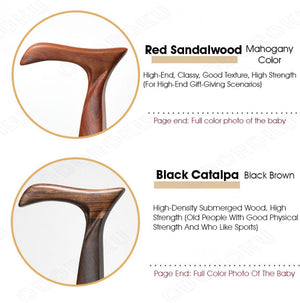 ODOROKU Natural Solid Wood Walking Cane for Seniors Wooden Walking Cane for Men and Women Natural Solid Wood Rubber Tips Heavy Duty with Travel Bag Wooden Walking Stick Ergonomic Canes for Seniors Unisex Walking Canes - ODOROKU