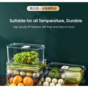 ODOROKU Refrigerator Hanging Drawer Storage Box Retractable Extendable Pull Out Drawer Food Fruit Storage Egg Box Tray - ODOROKU