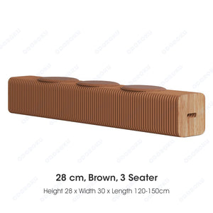 ODOROKU Folding Kraft Paper Bench Stool Nordic Table Chair 3 Seaters 6 Seaters Bench Paper Chair Cardboard Chair - ODOROKU