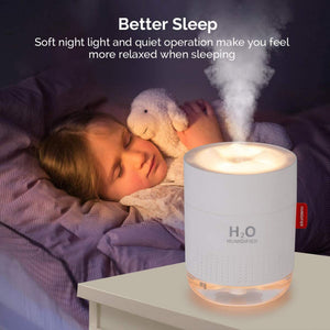 ODOROKU 500ml Mini Portable Humidifier Snow Mountain Night Light Car Air Humidifier USB Rechargeable For Room - ODOROKU