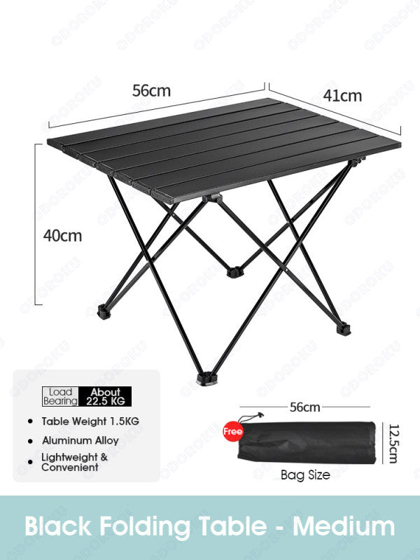 ODOROKU Aluminium Camping Table Folding Beach Table Small Folding Table Outdoor Ultralight Aluminum Camping Table Portable Compact Backpacking Table Travel Table for Beach Picnics Cooking Hiking - ODOROKU