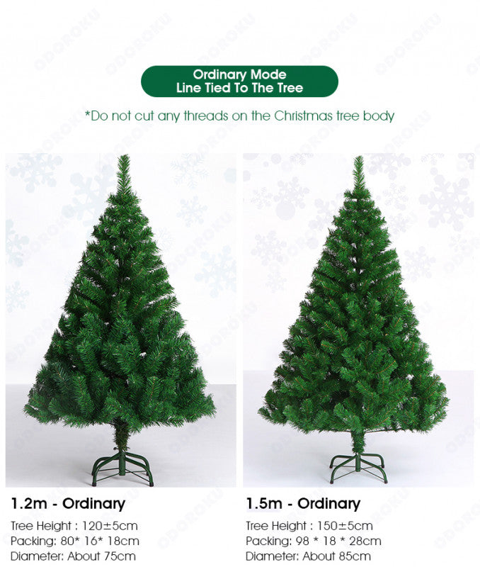 ODOROKU 150/180/210cm Premium Artificial Christmas Tree Luxury Premium 5ft 6ft 7ft Christmas Tree Christmas Decors with Stand Durable Pine Tree for Home Office Shopping Center Party - ODOROKU