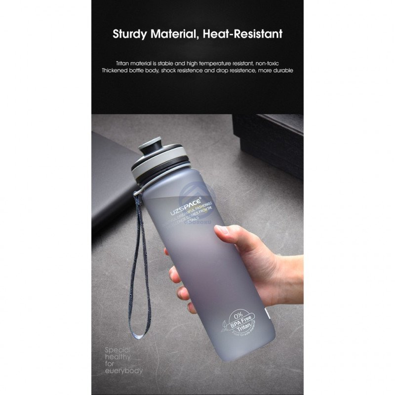 ODOROKU BPA Free Water Bottle 650ml 1000ml 1 Litre USA Tritan Food Grade Material Easy One-Hand Opening Cover - ODOROKU