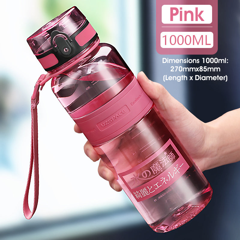 ODOROKU BPA Free Water Bottle 500ml/1000ml USA Tritan Food Grade Material Easy One-Hand Opening Cover Leak-proof - ODOROKU