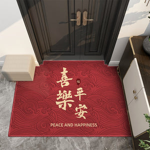 ODOROKU Premium Carbon Fiber Fabric Door Mat Carpet 60x90cm Floor Mat Door Rugs Door Carpet Thick Material Easy to Clean and Anti Slip For Indoor and Outdoor - ODOROKU