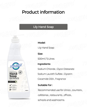 ODOROKU x Two Steps Cleaning Hand Soap 500ml / 5 Litre - White Lily Made with Essential Oils Moisturizing for Hands Biodegradable Formula - ODOROKU