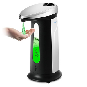 ODOROKU 370ml Chrome Plating Automatic Soap Dispenser And Sanitizer Dispenser Sensor Standing Contactless For Toilet - ODOROKU