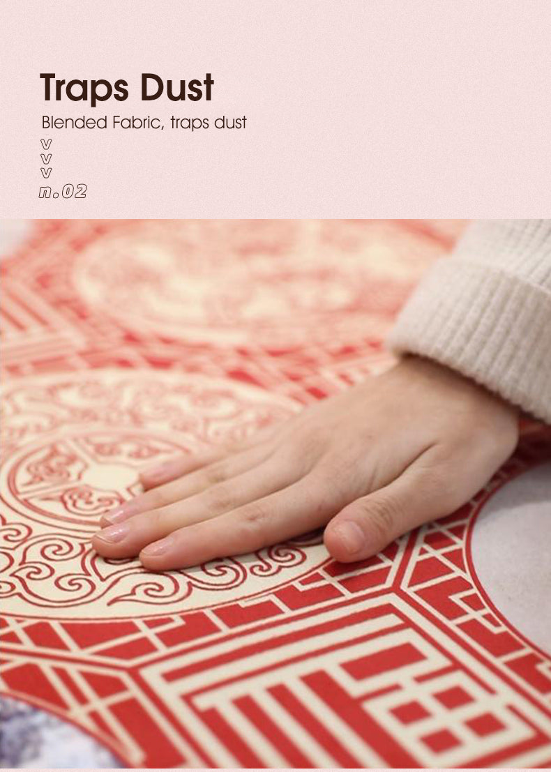 ODOROKU DIY Chinese New Year Door Mat Carpet 60x90cm Floor Mat CNY Doormat Door Rugs Door Carpet Easy to Clean and Anti Slip For Indoor and Outdoor - ODOROKU