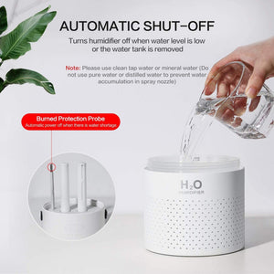 ODOROKU 1.1L Humidifier with 4000Mah Powerbank Battery Operated USB and USBC Charging LED Light Function - ODOROKU