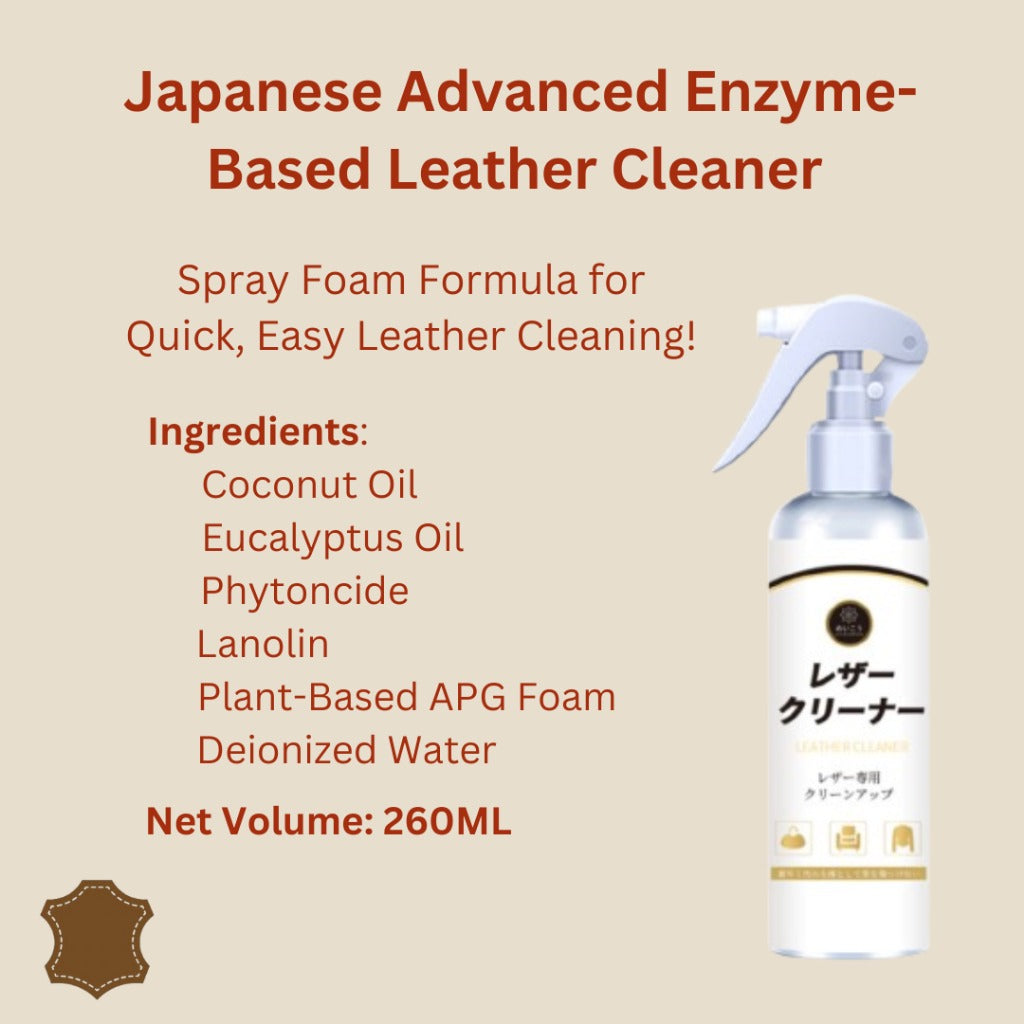 ODOROKU Luxury Leather Bag / Sofa Cleaner Stain Removal 260ml Leather Sofa Cleaner Leather Conditioner Leather Seats Mold and Mildew Remover Japan Original Import For Sofa Bag Shoe Car Cleans And Softens - ODOROKU