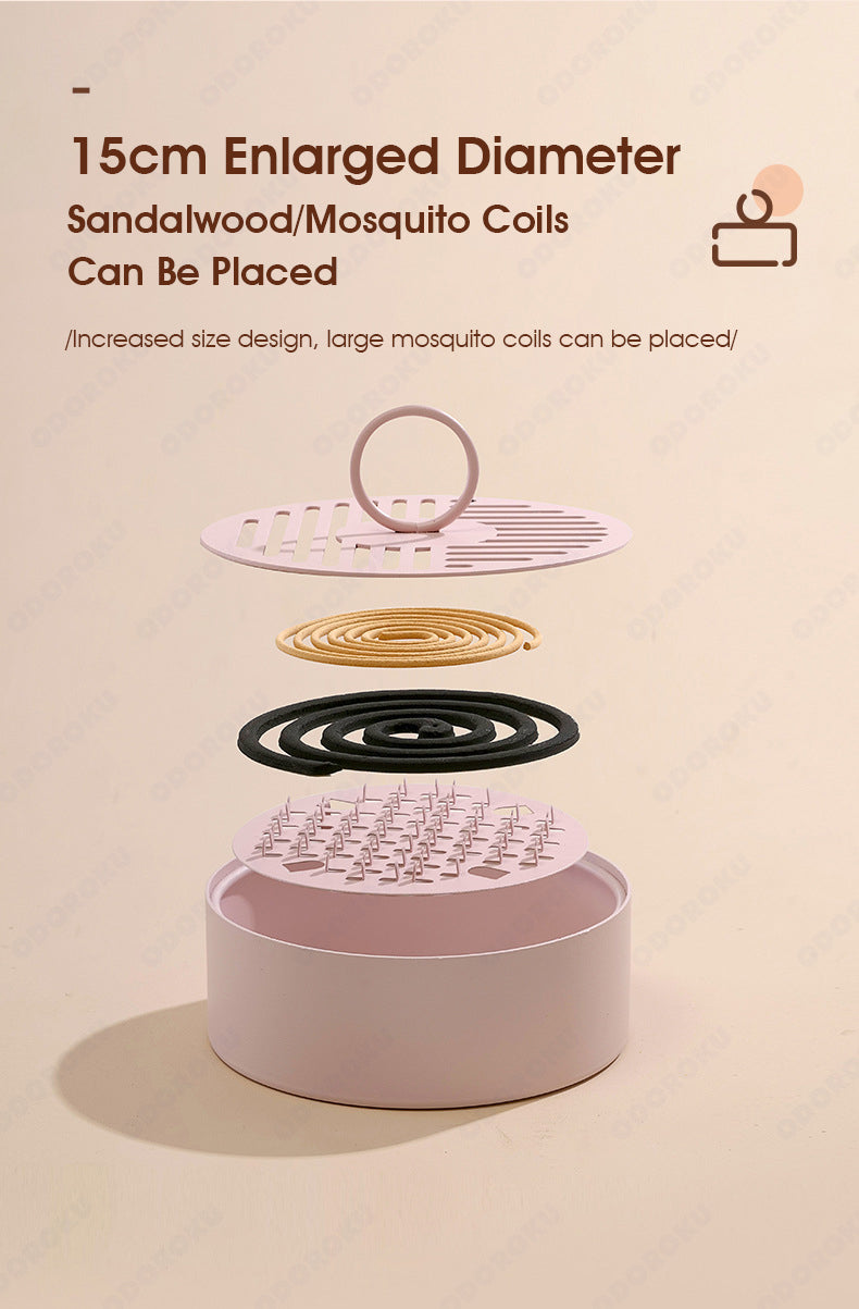 ODOROKU Portable Mosquito Coil Holder Incense Coil Burner Indoor Outdoor Camping Use Portable Mosquito Repellent Coil Holder Incense Burner Holder - ODOROKU