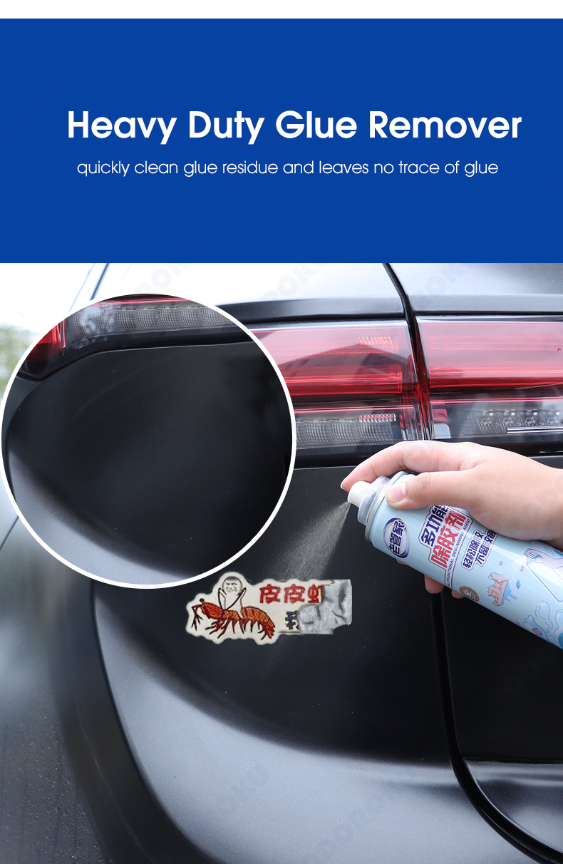 ODOROKU Glue Adhesive Remover Agent 268ml with Scraper Surface Safe Adhesive Remover Safely Removes Stickers Labels Decals Residue Tape Chewing Gum Grease Tar Crayon Glue for Tape, Glue, Sticker - ODOROKU