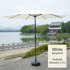 ODOROKU Patio Umbrella Parasol Cover Waterproof Outdoor with Base Round Hanging Umbrella with Double Layer Canopy Sun Shade Anti UV Easy to Use - ODOROKU