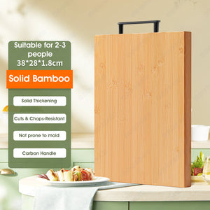 ODOROKU Bamboo Cutting Board with Handle Wooden Kitchen Chopping Board for Food Prep Chopping, Carving Meat Fruits Vegetables Cutting Boards for Kitchen, Wood Cutting Board - ODOROKU