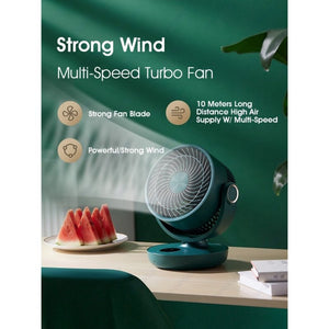 ODOROKU Whole Room Rechargeable Smart Air Circulation Fan Rechargeable Portable Table Fan 120° Automatic Oscillation Strong Airflow Fast Air Circulation 3 Speed USB Powered Remote Control Bedroom Home Office Silent Table Fan - ODOROKU