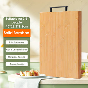 ODOROKU Bamboo Cutting Board with Handle Wooden Kitchen Chopping Board for Food Prep Chopping, Carving Meat Fruits Vegetables Cutting Boards for Kitchen, Wood Cutting Board - ODOROKU