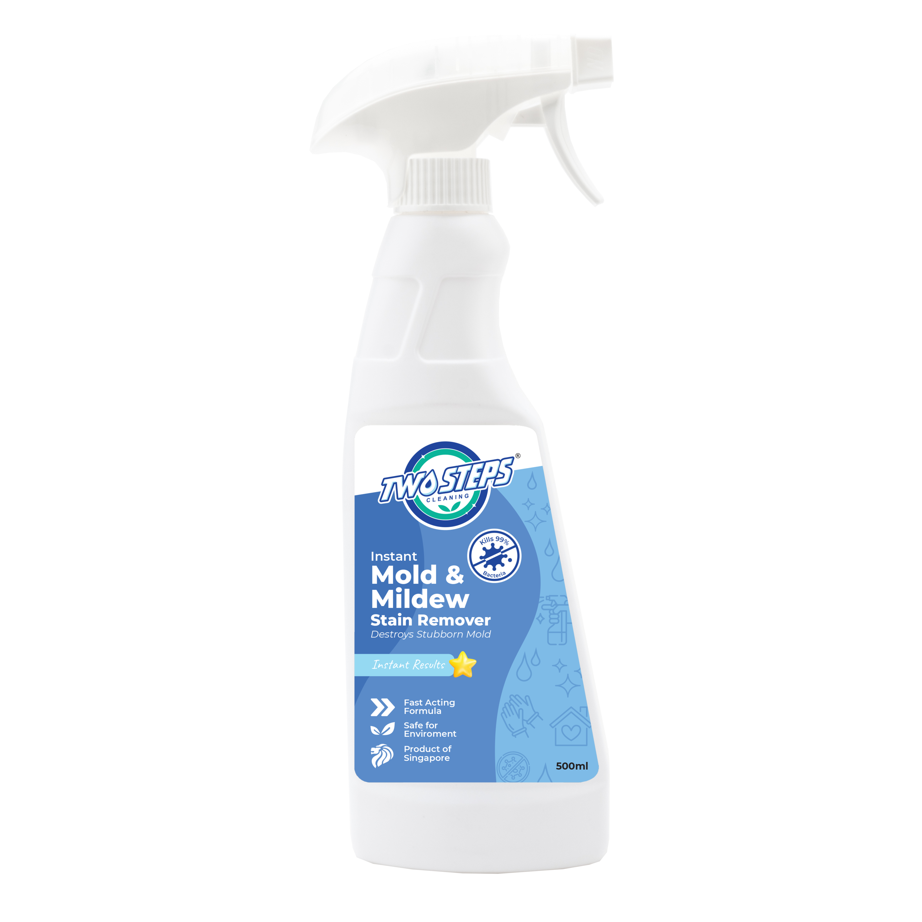 ODOROKU x Two Steps Cleaning Mold & Mildew Remover 500ml / 5 Litre Scrub Free Formula Mold Stain Remover Instant Results - ODOROKU