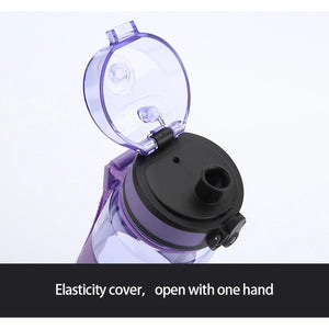 ODOROKU BPA Free Water Bottle 500ml/1000ml USA Tritan Food Grade Material Easy One-Hand Opening Cover Leak-proof - ODOROKU