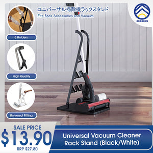ODOROKU Universal Vacuum Stand with 6 Holder for Dyson Dreame Dibea Roborock Vacuum Cleaner Rack Vacuum Accessories Stable Metal Organizer Stand Holder - ODOROKU