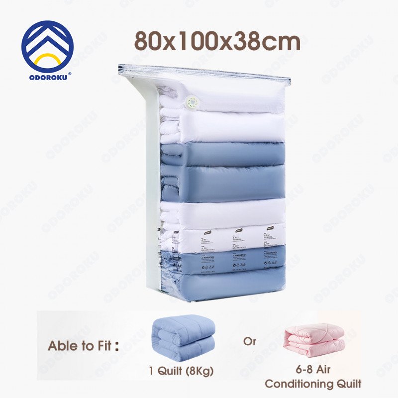 ODOROKU x Taili Cube Vacuum Storage Bags Space Saver Compression Bags Airtight Valve Double Seal Jumbo Cube Extra Large Vacuum Sealer Bags for Comforters Blankets Bedding Duvet Closet Organizers Space Bags Vacuum Storage Bags - ODOROKU