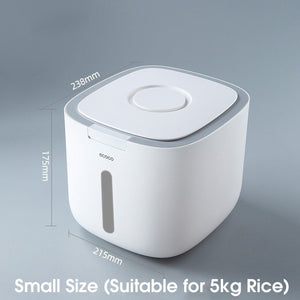 ODOROKU 5/10KG Rice Storage Container with Measuring Cup Rice Dispenser Airtight Food Storage Container Pet Food Storage Container Dry Food Container for Rice Flour Cereal Grain - ODOROKU