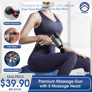 ODOROKU x Konka F7 Premium Fascia Guns Streamline Massager 99-levels 8 Heads Adjustable 16mm Deep Tissue Percussion Muscle Massage Guns Breath Light USB Charging Power Display - ODOROKU