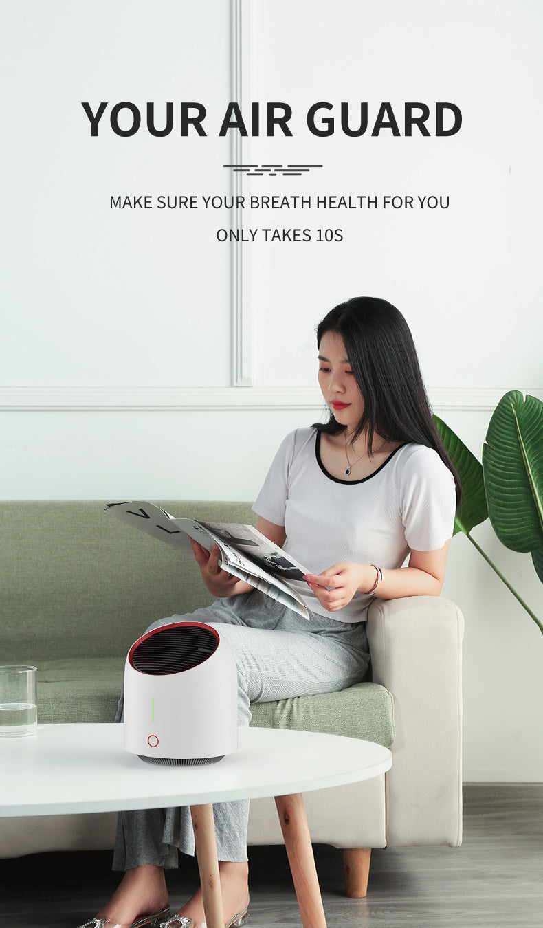 ODOROKU HEPA Air Purifiers for Home Portable Air Purifier with H13 True HEPA Air Filter for Bedroom Office, USB Quiet Desktop Small Air Cleaner, 3 Modes for Removing Dust Pet Dander Smoke Odor - ODOROKU