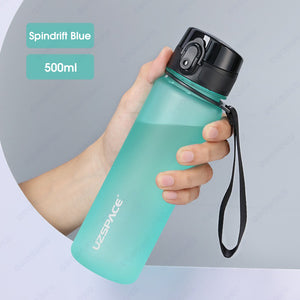 ODOROKU Neon Frosted BPA Free Water Bottle 500ml 1000ml 1 Litre USA Tritan Food Grade Material Easy One-Hand Opening Cover Leak-proof Safety Lock Nylong Strap Ideal for Outdoor Sports Exercise Cycling Tritan Water Bottle - ODOROKU