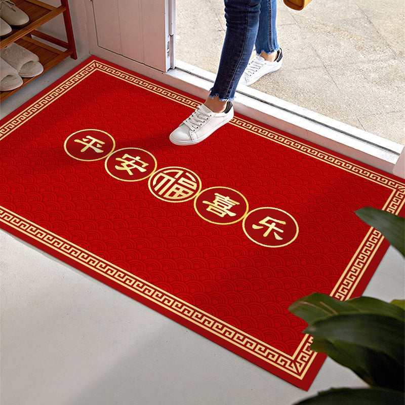 ODOROKU CNY Premium Crystal Velvet Carbon Fiber Fabric Door Mat Carpet 60x90cm Floor Mat Door Rugs Door Carpet Thick Material Easy to Clean and Anti Slip For Indoor and Outdoor - ODOROKU