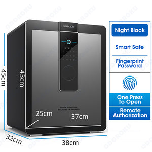 ODOROKU Luxury Electronic Digital Biometric & Password Safe with Internal Cabinet for Home Luxury Fingerprint Safe Security Safe Box Digital Home Safe with Fingerprint Access, Jewelry Safes for Home, Small Safe Anti Theft - ODOROKU