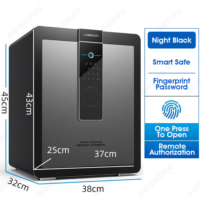 ODOROKU Luxury Electronic Digital Biometric & Password Safe with Internal Cabinet for Home Luxury Fingerprint Safe Security Safe Box Digital Home Safe with Fingerprint Access, Jewelry Safes for Home, Small Safe Anti Theft - ODOROKU