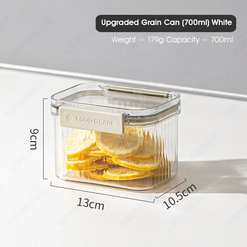 ODOROKU 460/700/1300/1800ml Luxury Transparent Design Mini Air Tight Food Containers BPA Free Food Storage Containers with Lids Airtight Stackable Kitchen Storage Containers for Lunch Meal Prep and Leftovers - ODOROKU