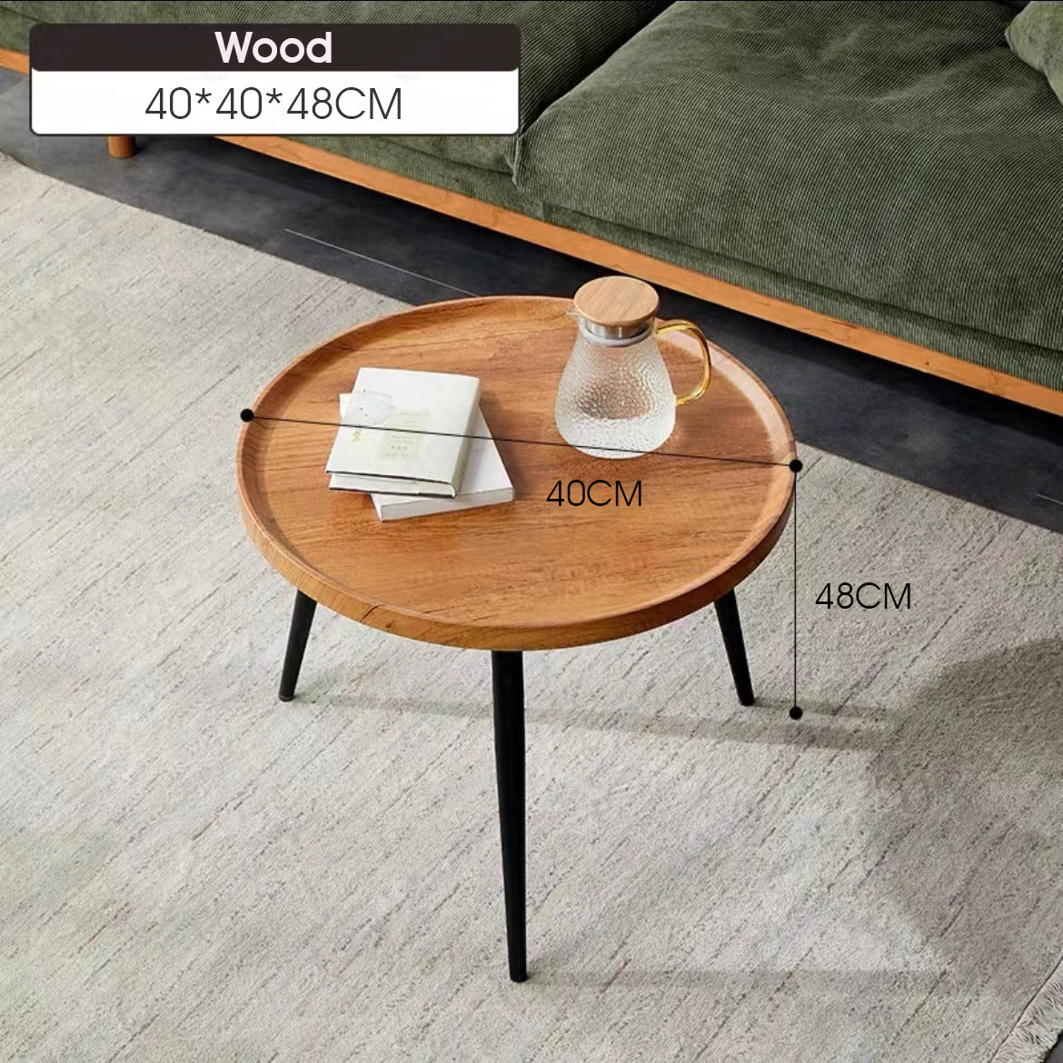 ODOROKU Round Coffee Table and Oval Table Set for Living Room Modern Coffee Table with Open Storage Marble Wood Tabletop & Sturdy Metal Legs Large Circle Coffee Table for Stylish Home - ODOROKU