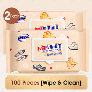 ODOROKU Leather Cleaning Wet Wipes 50 Count for Mould Mold Remover Shoe Boots Suede Shoes Heels Purse Jacket Sofa Leather Polish - ODOROKU