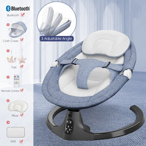 ODOROKU Electric Baby Rocking Chair Baby Swing for Infants Cradle Rocking Chair Motorized Portable Swing Bluetooth Music Speaker - ODOROKU