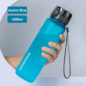 ODOROKU Neon Frosted BPA Free Water Bottle 500ml 1000ml 1 Litre USA Tritan Food Grade Material Easy One-Hand Opening Cover Leak-proof Safety Lock Nylong Strap Ideal for Outdoor Sports Exercise Cycling Tritan Water Bottle - ODOROKU