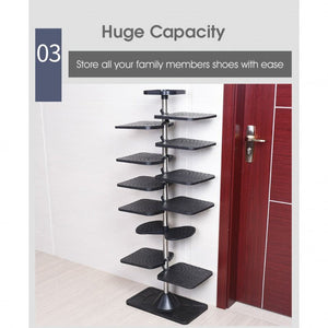 ODOROKU Adjustable Angle & Height Shoe Rack Organizer Stainless Steel Adjustable Shoe Rack Waterproof Anti Slip - ODOROKU