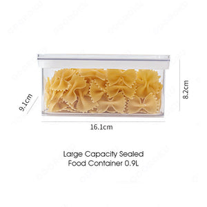 ODOROKU Hanging Pull Out Air Tight Transparent Food Container 900ml 2400ml 3400ml BPA Free Food Container Airtight Storage Container Space Saver Storage Box Stackable Organizer Boxes with Leakproof Lids for Kitchen Cabinet Pantry Organization Bathroom - ODOROKU