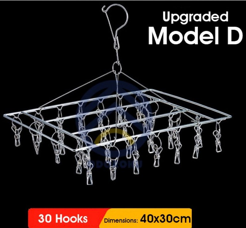ODOROKU Stainless Steel Laundry Drying Rack Clothes Hanger for Drying Socks,Drying Towels, Diapers, Bras, Baby Clothes,Underwear, Socks Gloves - ODOROKU