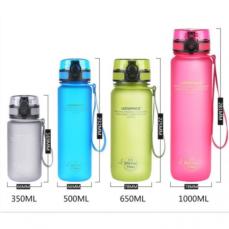 ODOROKU BPA Free Water Bottle 500ml 1000ml Ideal for Outdoor Sports Exercise Cycling Tritan Water Bottle - ODOROKU