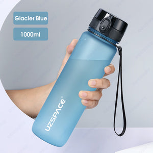 ODOROKU Neon Frosted BPA Free Water Bottle 500ml 1000ml 1 Litre USA Tritan Food Grade Material Easy One-Hand Opening Cover Leak-proof Safety Lock Nylong Strap Ideal for Outdoor Sports Exercise Cycling Tritan Water Bottle - ODOROKU