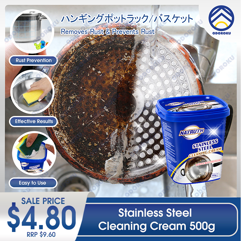 ODOROKU Stainless Steel Cleaning Cream 500g and Polish Cream Gently Clean and Remove Tarnish without Scratching - ODOROKU