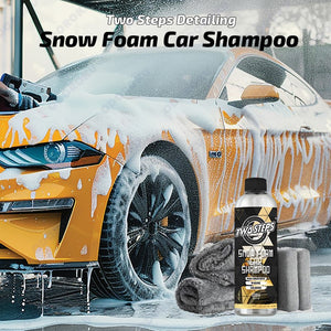 ODOROKU x Two Steps Detailing Snow Foam Car Wash 500ml / 5 Litre Eco Refill High Foaming Car Wash Shampoo Perfect for Ceramic Coating & Nanotechnology Based Sealants and Coatings pH-Neutral Lemon Scent - ODOROKU