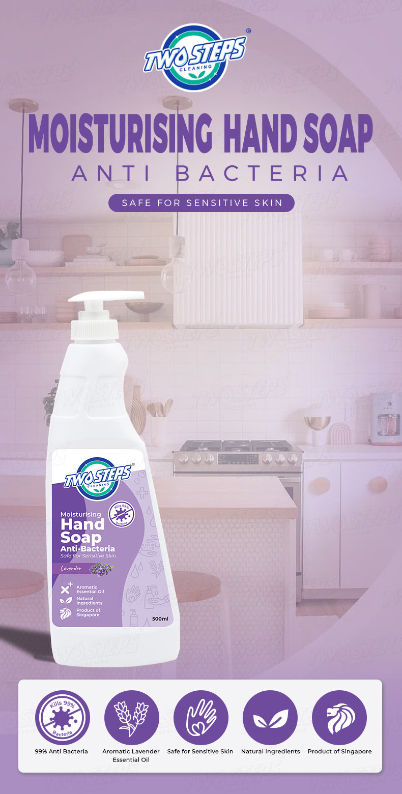 ODOROKU x Two Steps Cleaning Hand Soap 500ml / 5 Litre - Lavender Made with Essential Oils Moisturizing for Hands Biodegradable Formula - ODOROKU