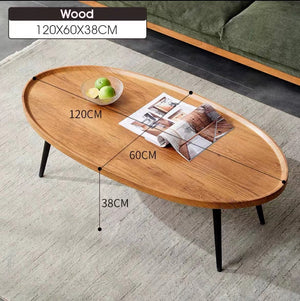 ODOROKU Round Coffee Table and Oval Table Set for Living Room Modern Coffee Table with Open Storage Marble Wood Tabletop & Sturdy Metal Legs Large Circle Coffee Table for Stylish Home - ODOROKU