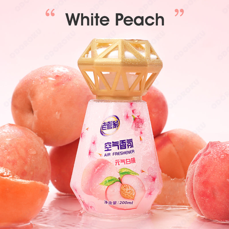 ODOROKU Aromatic & Refreshing Air Refresher Odor Eliminator 200ml Peach Forest Grape Scent Natural Fragrances Long Lasting Diffuser Air Fragrance Freshener for Home and Bathroom - ODOROKU